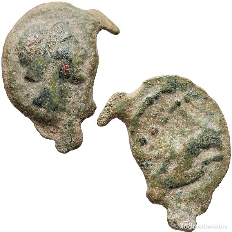 Monedas ib&eacute;ricas: Corduba,&AElig; Semis, &eacute;poca de Julio C&eacute;sar. 45-44 aC. 802-M