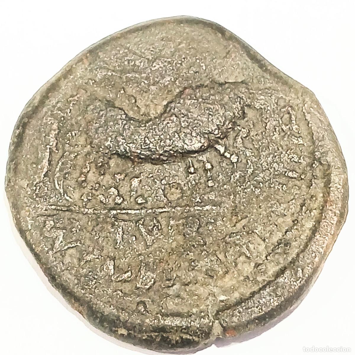 Monedas ib&eacute;ricas: HISPANIA. TIBERIO. AS A IDENTIFICAR