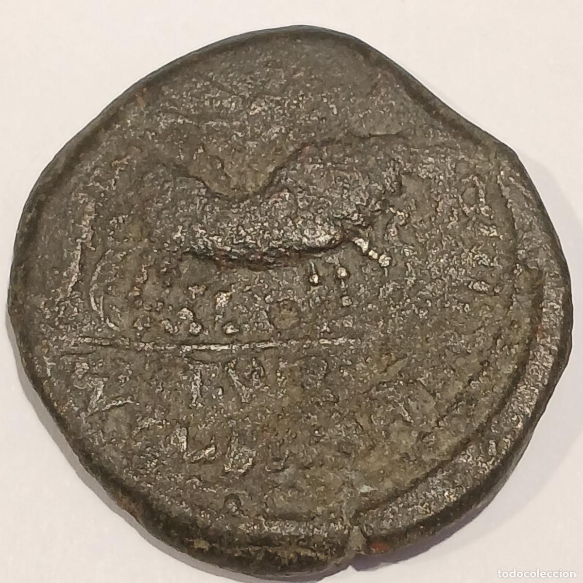 Monedas ib&eacute;ricas: HISPANIA. TIBERIO. AS. CALAGURRIS