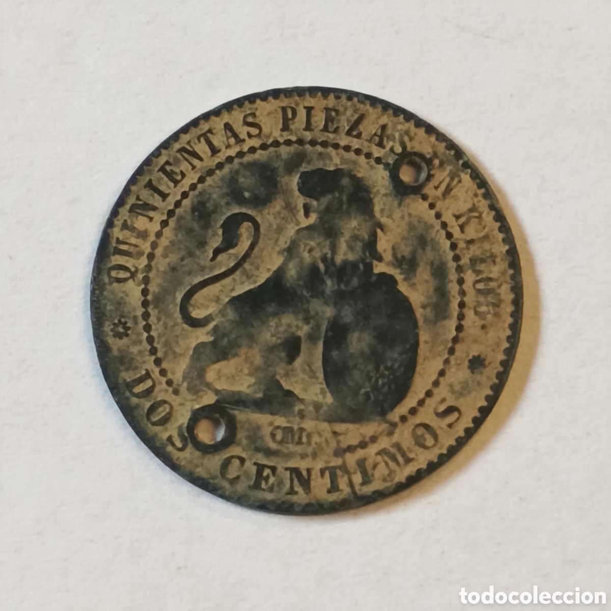 Moedas ib&eacute;ricas: MONEDA 2 C&Eacute;NTIMOS DE PESETA 1870 CECA BARCELONA GOBIERNO PROVISIONAL