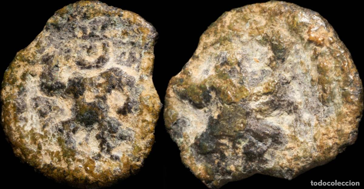Monedas ib&eacute;ricas: Ancient Hispania - Ebusus (Ibiza) Ae 1/8 Calco - 13 mm / 1.27 gr.