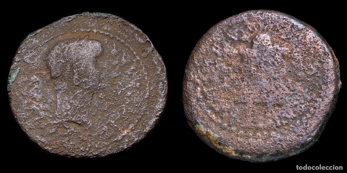 Monedas ib&eacute;ricas: Ancient Hispania - Semis Caligula Period, Ebusus (Ibiza) - 12 mm / 3,79 gr.