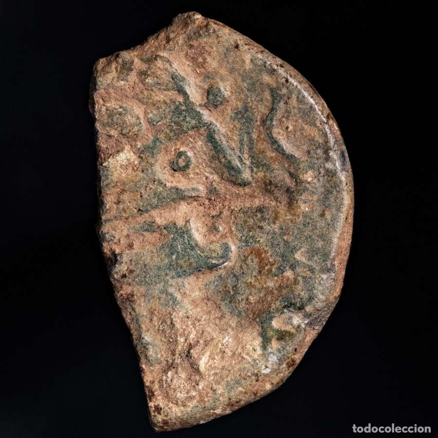 Monedas ib&eacute;ricas: Celsa (Velilla del Ebro,Zaragoza) as de bronce, 80- 50 a.C. Jinete