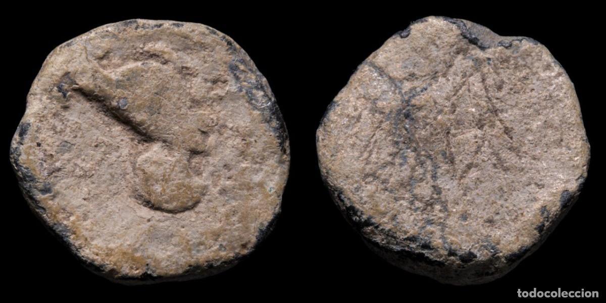 Monedas ib&eacute;ricas: Ancient Hispania - Lead Monetiforme, mining Series - 12 mm / 2,31 gr.