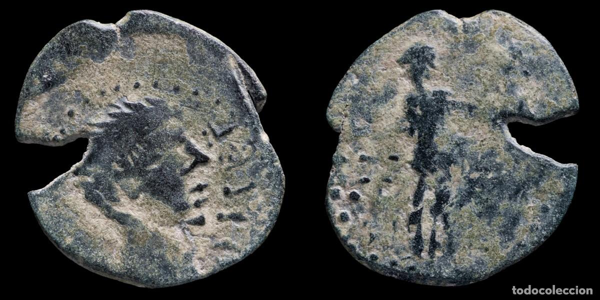 Monedas ib&eacute;ricas: Ancient Hispania - Augustus As, Osset San Juan de Aznafarache (Sevilla) - 26 mm / 4,92 gr.