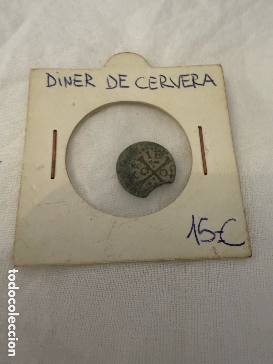 Monedas ib&eacute;ricas: Diner de Cervera Original &ndash; Cobre, Siglo XVII