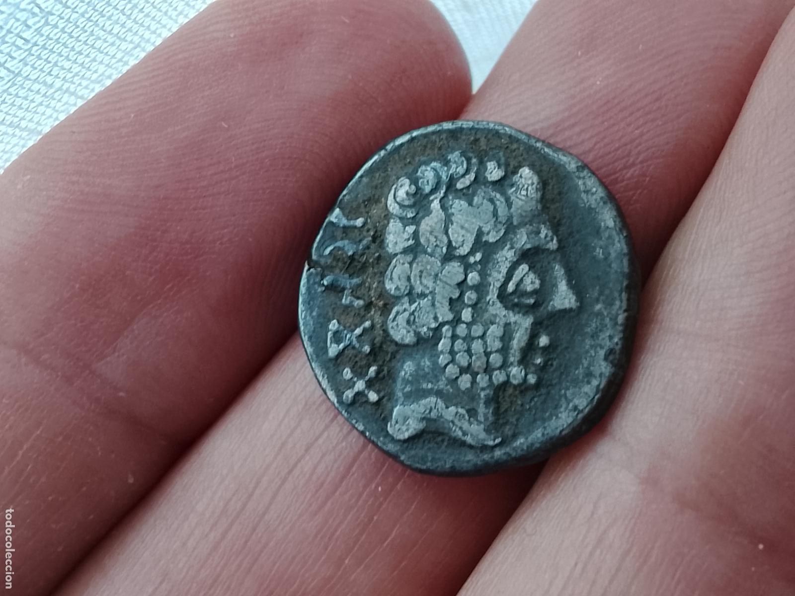 Monedas ib&eacute;ricas: Buen denario de plata maciza de Baskunes, Navarra