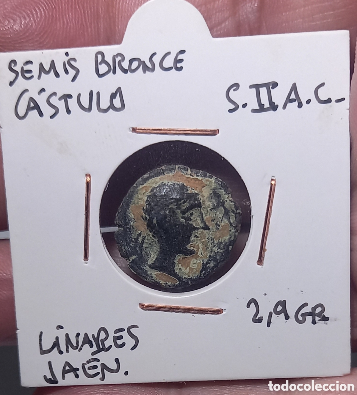 Monedas ib&eacute;ricas: SEMIS BRONCE DE CASTULO. S.II A.C.LINARES,JA&Eacute;N. - Foto 3