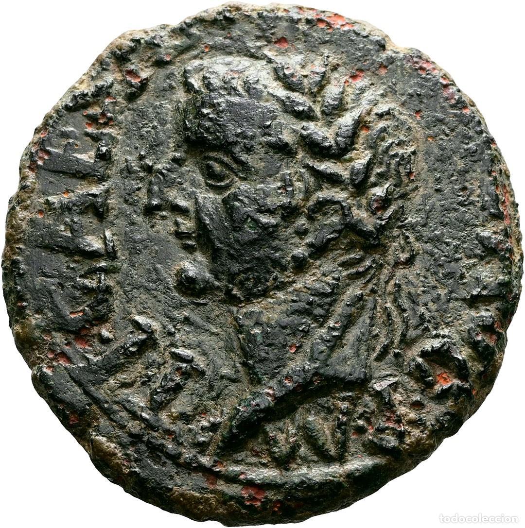 Monedas ib&eacute;ricas: SC-Hispania. Tiberio. Cartagonova, Cartagena As 14-36 d.C. Cobre 11,76 g.
