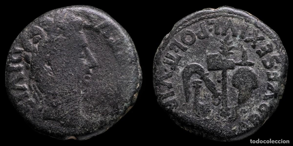 Monedas ib&eacute;ricas: Ancient Hispania - Augustus As Carthagonova (Cartagena) - 26 mm / 15,94 gr.