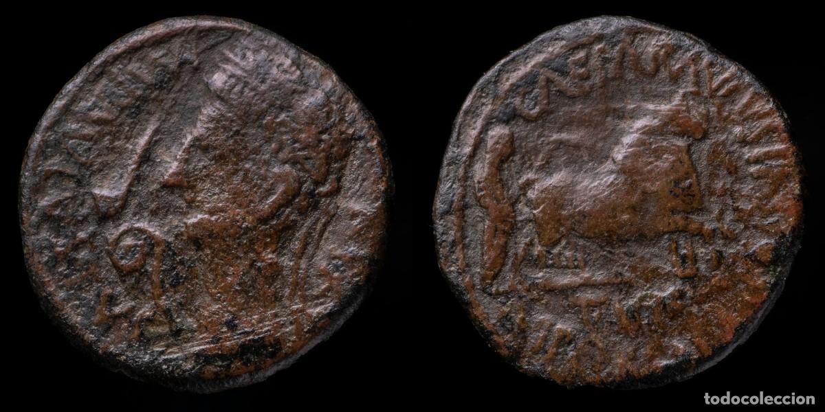 Monedas ib&eacute;ricas: Ancient Hispania - Augustus As CaesarAugusta ( Zaragoza) - 27 mm / 9,94 gr.