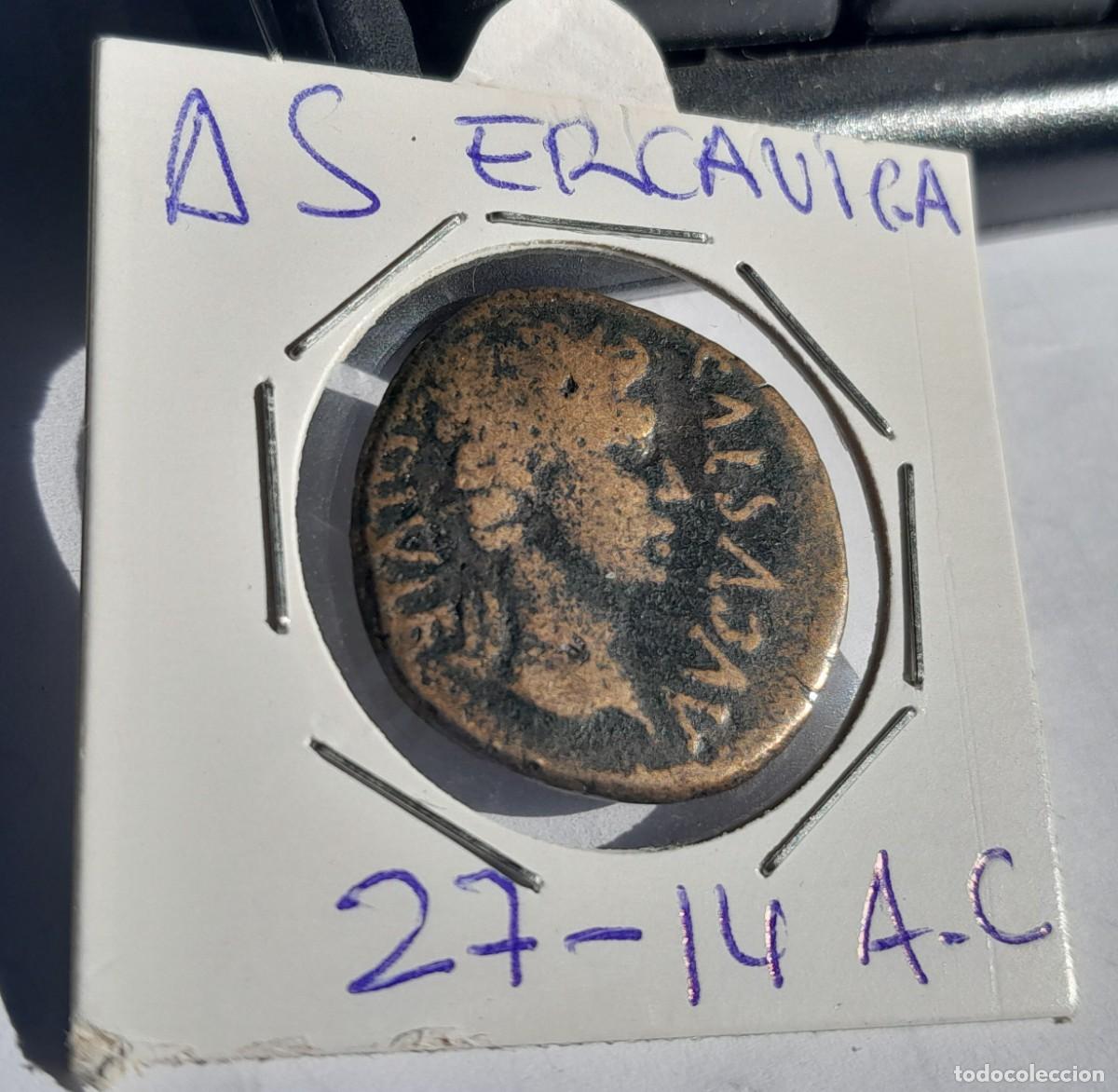 Monedas ib&eacute;ricas: AS DE HERCAVICA. 27-14 AC - Foto 1