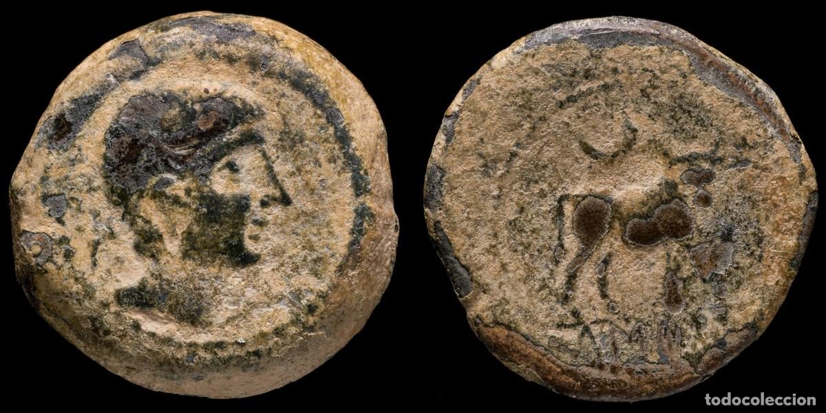 Moedas ib&eacute;ricas: Ancient Hispania - Semis Castulo (Cazlona, Jaen) - 26 mm / 19,34 gr.