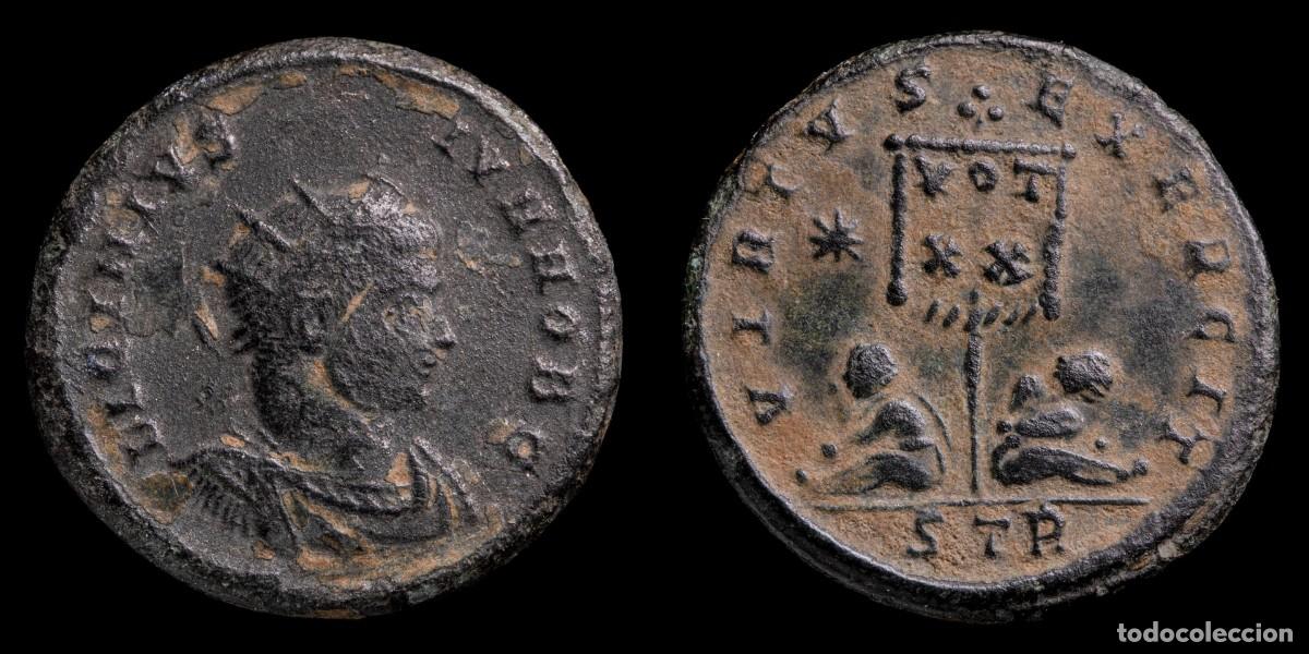 Iberische M&uuml;nzen: Licinius II Follis - VIRTVS EXERCIT, Trier - 19 mm / 3,26 gr.
