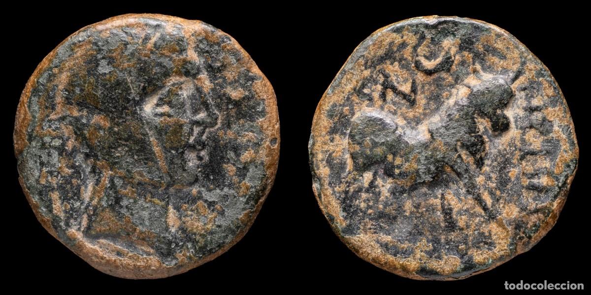 Monnaies ib&eacute;riques: Ancient Hispania - Semis Castulo (Cazlona, Jaen) - 23 mm / 8,17 gr.