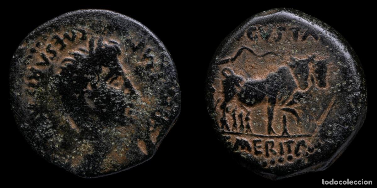 Iberian Coins: Ancient Hispania - Augustus As Emerita Augusta (Merida) - 24 mm / 8,50 gr.