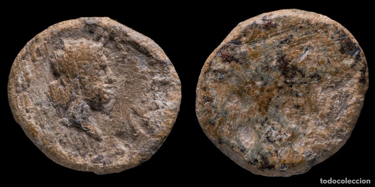 Moedas ib&eacute;ricas: Ancient Hispania - Lead Monetiforme, mining Series - 16 mm / 3,59 gr.