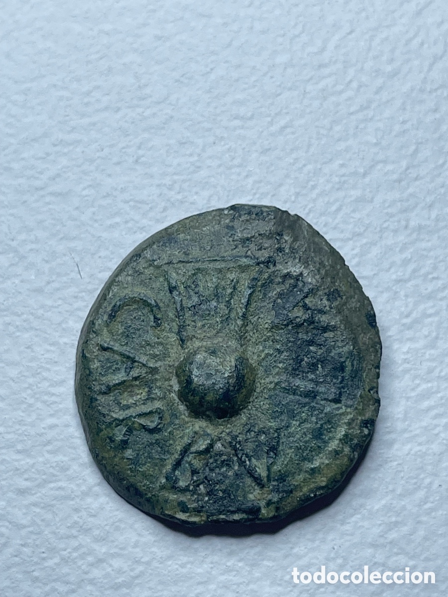 Monedas ib&eacute;ricas: RARA - As Hispanorromano C&aacute;rbula Leyenda Completa 26mm 13g