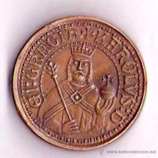 Monedas Imperio Bizantino: MEDALLA-MONEDA DEL REY CARLOS IV, EMPERADOR SACRO IMPERIO ROMANO-1346-1378,EN BRONCE,COPIA SIGLO XIX