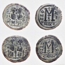 Monedas Imperio Bizantino: AE LOTE MONEDA BIZANTINA X2 FOLLIS (40 NUMMI).. Lote 364144146
