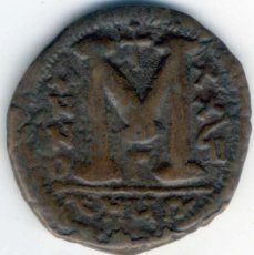 Monedas Imperio Bizantino: XS- JUSTINIANO I EMPERADOR BIZANTINO (527-565 DC) FOLLIS THEOPOLIS. Lote 366076896