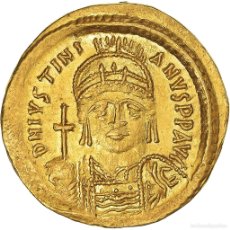 Monedas Imperio Bizantino: [#1068227] MONEDA, JUSTINIAN I, SOLIDUS, 542-552, CONSTANTINOPLE, MBC+, ORO, SEAR:140. Lote 401116429