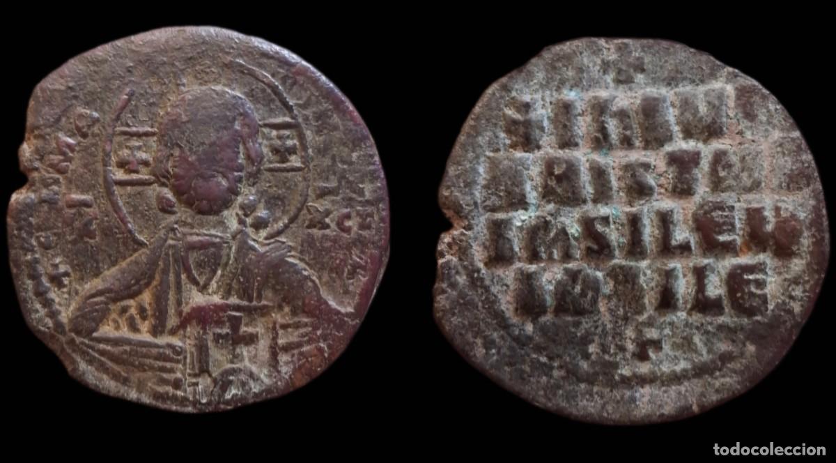 Monnaies Empire Byzantin: Follis bizantino BASILIO II y CONSTANTINO VIII. 976-1025