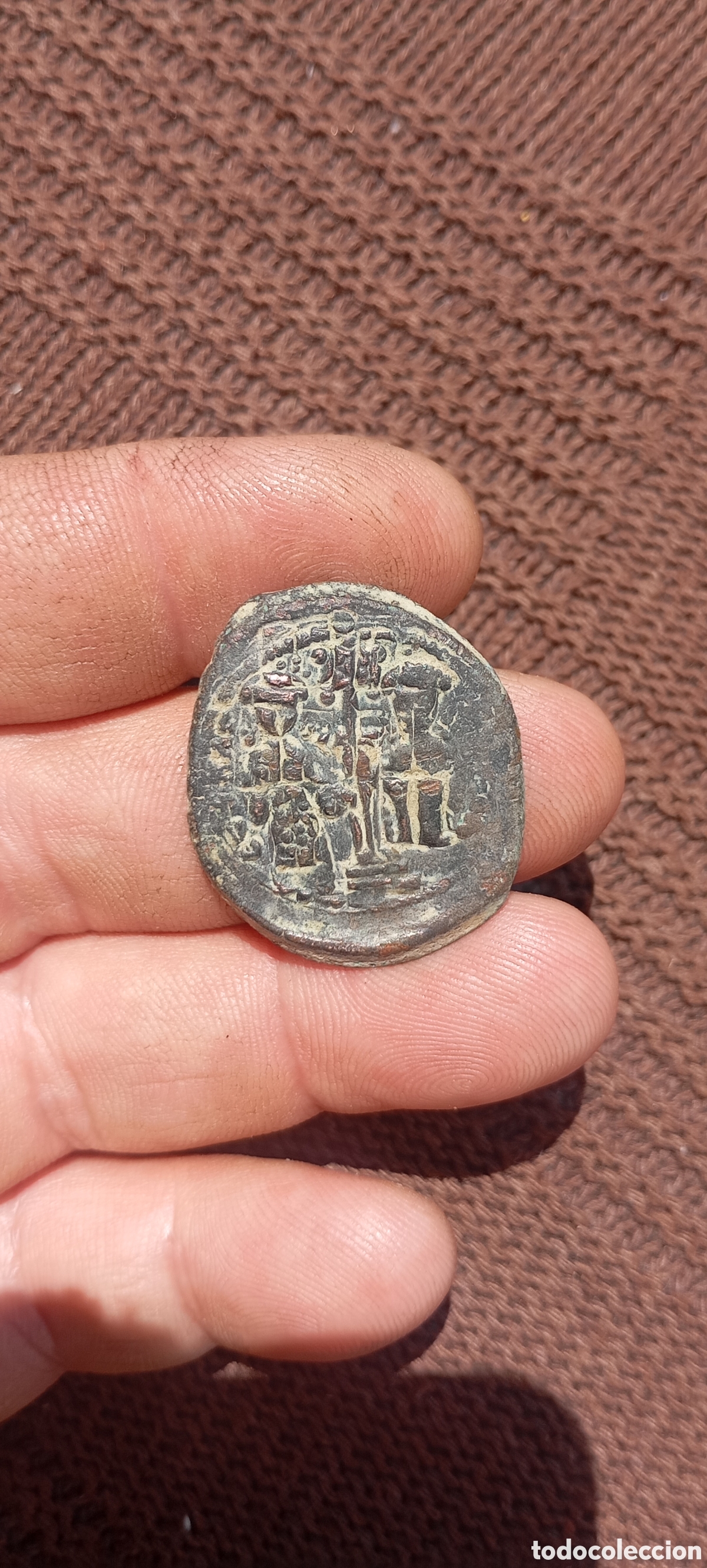 Monedas Imperio Bizantino: Bronce Bizantino cuerpo de jes&uacute;s gran tama&ntilde;o