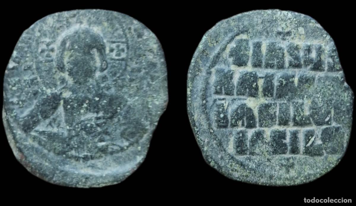 Monedas Imperio Bizantino: Follis bizantino BASILIO I y CONSTANTINO VIII.