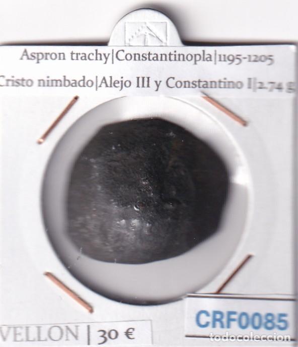 Monedas Imperio Bizantino: CRF0085 MONEDA IMPERIO BIZANTINO ASPRON TRACHY CONSTANTINOPLA CRISTO NIMBADO ALEJO III Y CONSTANTINO