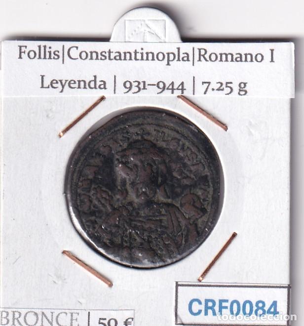 Monedas Imperio Bizantino: CRF0084 MONEDA IMPERIO BIZANTINO FOLLIS CONSTANTINOPLA ROMANO I 931-944