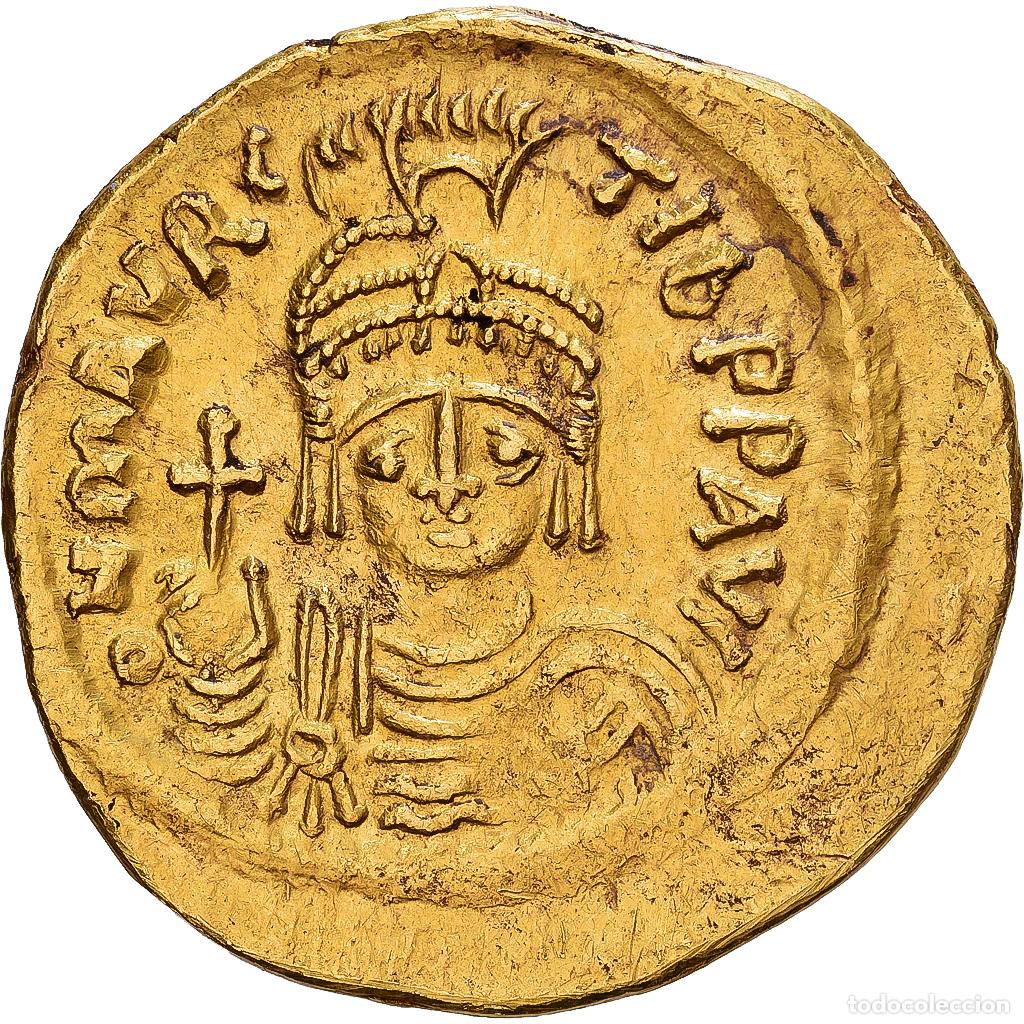 Byzantine Empire Coins: [#982156] Byzantine Empire, Maurice Tiberius, Solidus, 582-602, Constantinople, Oro, EBC