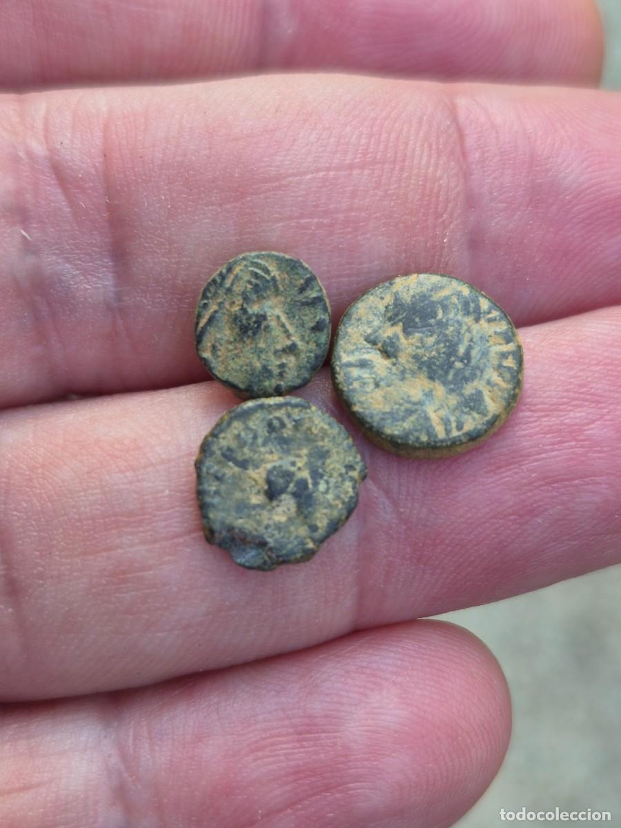 Monedas Imperio bizantino: NT/ LOTE DE 3 PEQUE&Ntilde;AS MONEDAS BIZANTINAS A IDENTIFICAR (A1343)