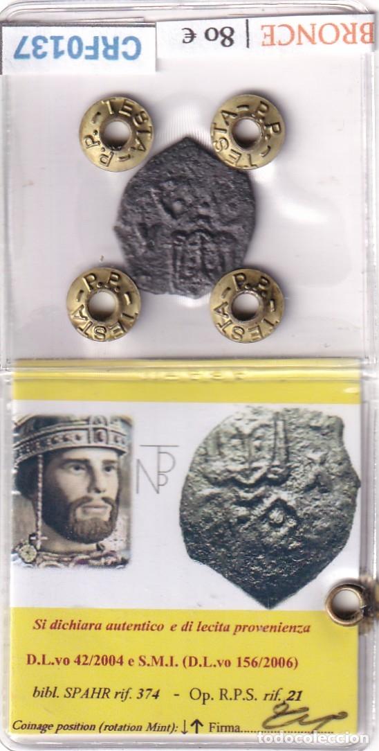 Monedas Imperio bizantino: CRF0137 MONEDA FOLLIS SIRACUSA LEON V CONSTANTINO 813-820 CERT. TESTA PIETRO PAOLO