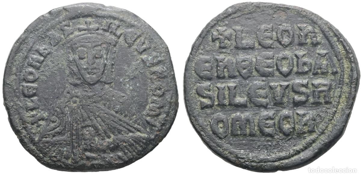 Monedas Imperio bizantino: Leo VI , AD 886-912. AE, Follis. 7.44 g. 26.97 mm. Constantinopla.