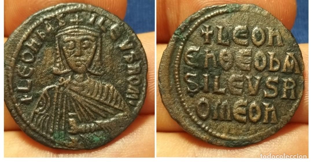 Monedas Imperio bizantino: Follis bizantino LEON VI 886 -912 CONSTANTINOPLA