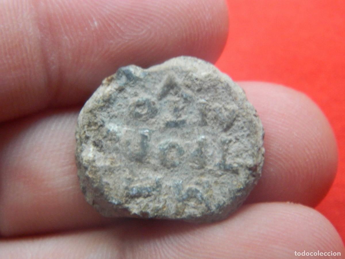 Monedas Imperio bizantino: Plomo motetiforme, premoneda o sello de plomo bizantina 10,9 gramos