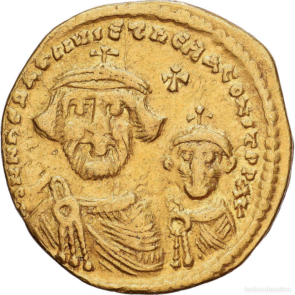 Monedas Imperio bizantino: [#1203294] Byzantine Empire, Heraclius, with Heraclius Constantine, Solidus, 616-625