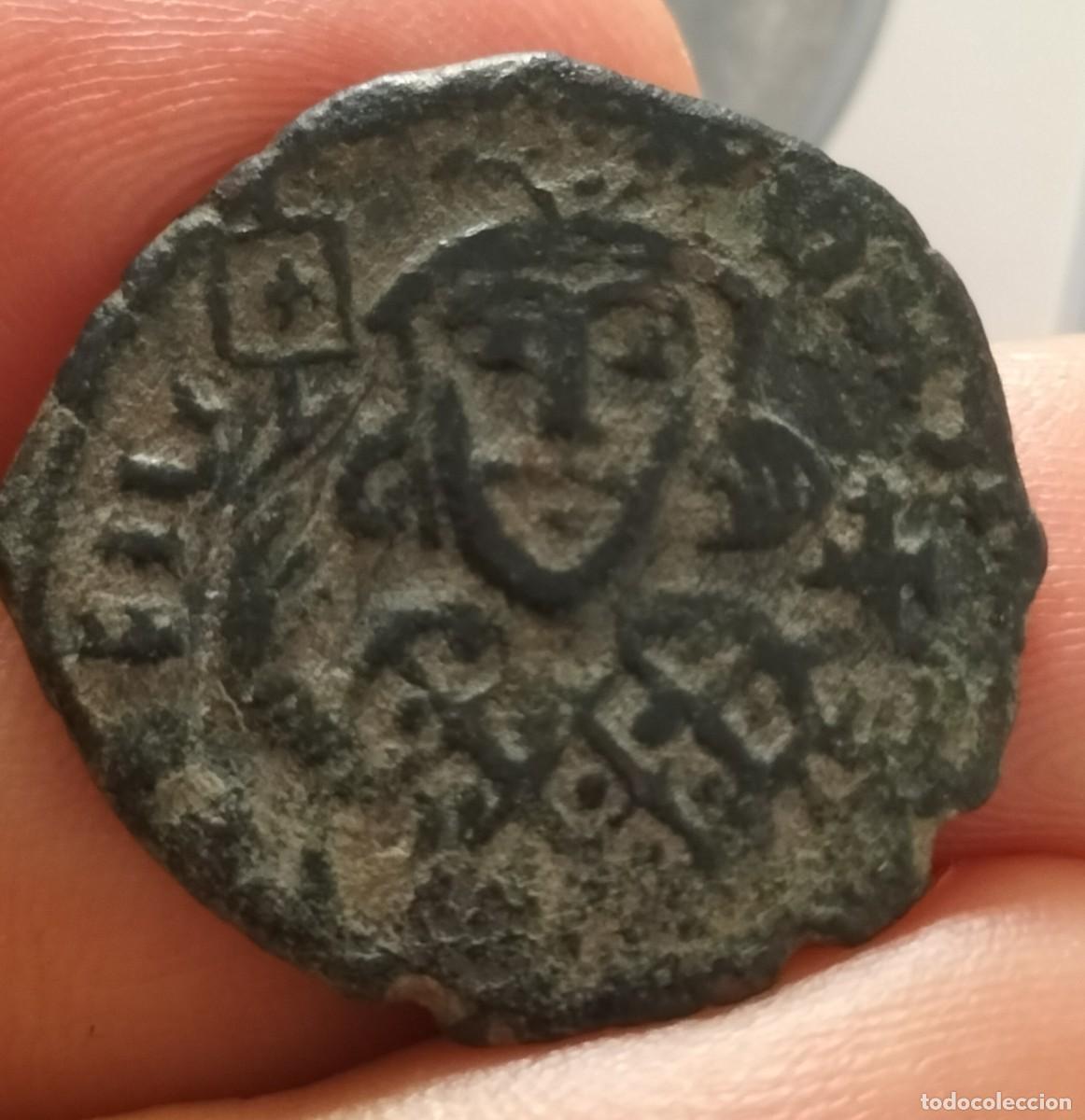 Monedas Imperio bizantino: Imperio bizantino. Follis del Emperador Teofilo. 829-842