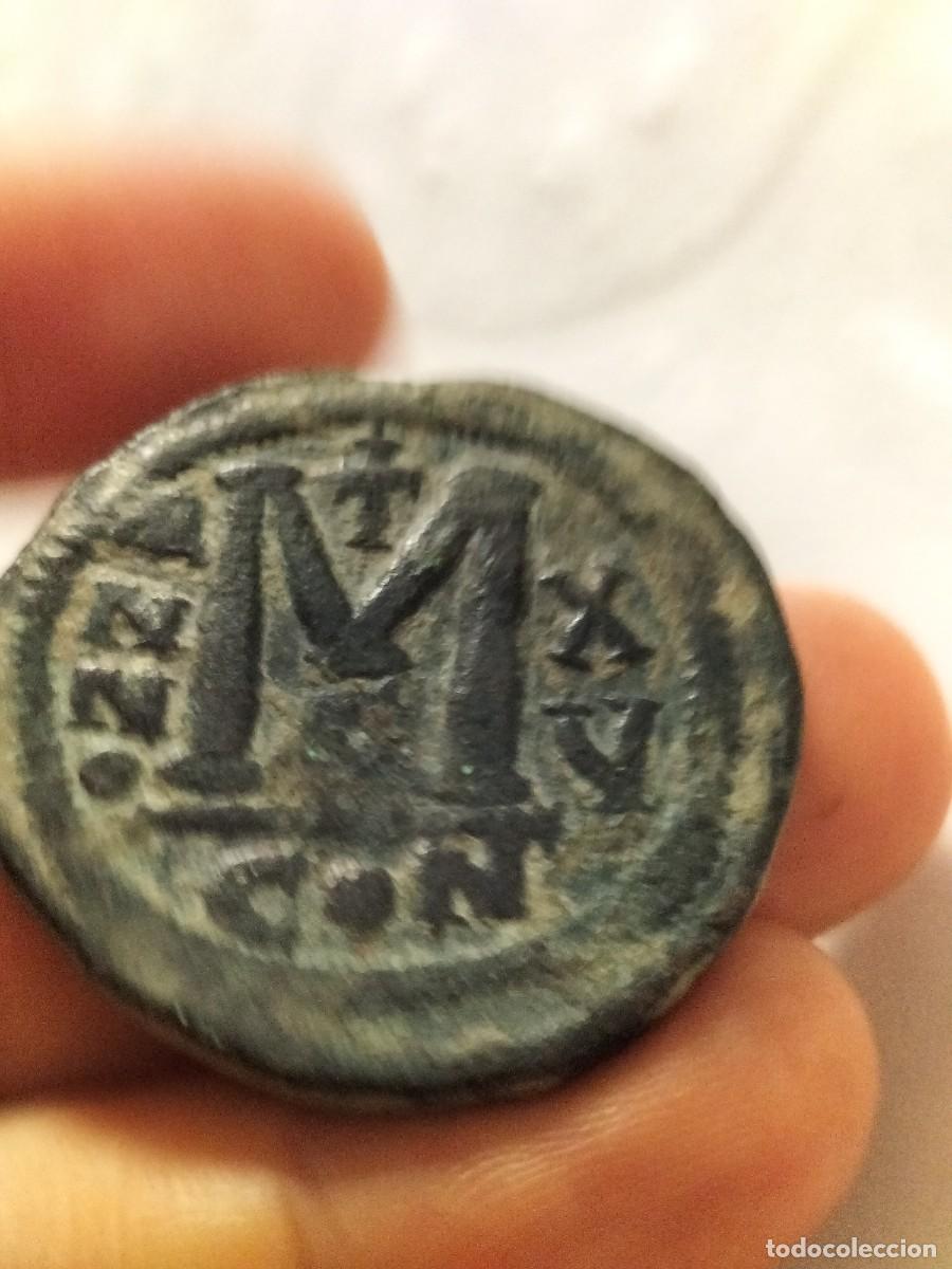 Monedas Imperio bizantino: Enorme follis bizantino de Justiniano 527 565. Constsntinopla