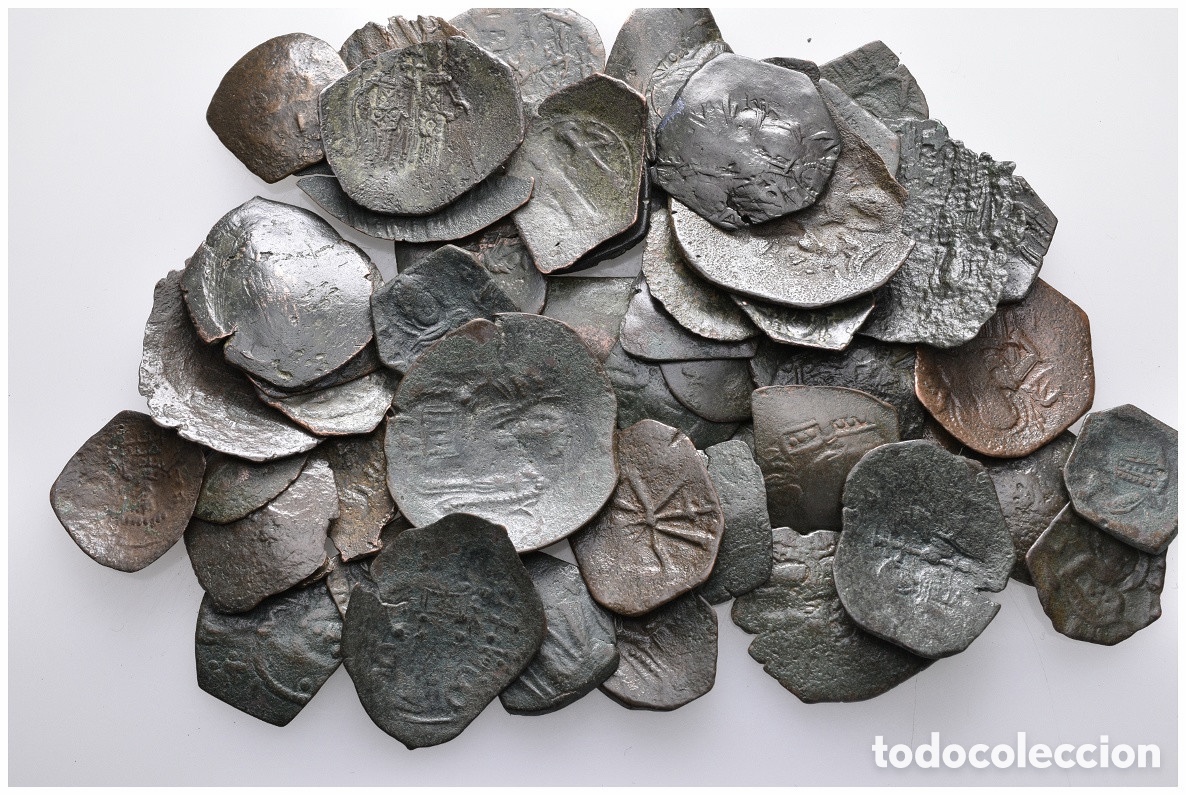 Monedas Imperio bizantino: Lote de monedas bizantinas a clasificar
