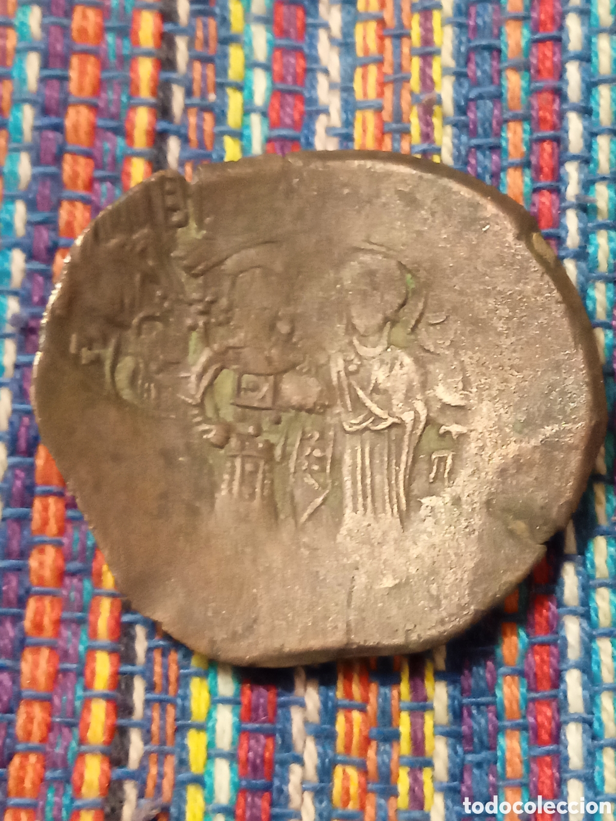 Monedas Imperio bizantino: TRACHY ERROR DOBLE ACU&Ntilde;ACI&Oacute;N ANVERSO A IDENTIFICAR CLASIFICAR