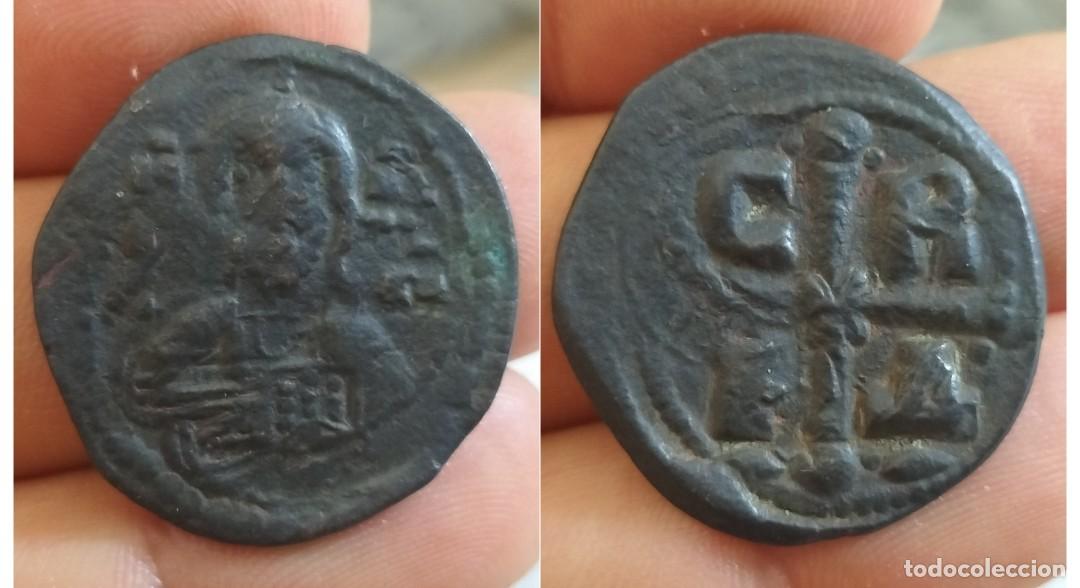 Monedas Imperio bizantino: IMPERIO BIZANTINO! ROMANO IV DI&Oacute;GENES 1068-1071! FOLLIS BRONCE! CONSTANTINOPLA