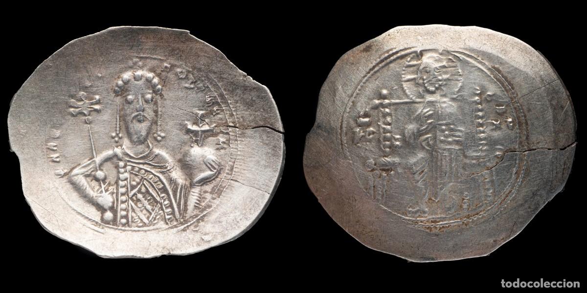Monedas Imperio bizantino: Alexius I Comnenus Aspron Trachy, Constantinople. - 31,6 mm / 4,4 gr