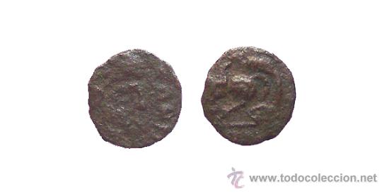 Monete Impero Romano: *** MUY RARO NUMMUS A CLASIFICAR. 0,3 gramos. REVERSO JINETE ALANCEANDO A ENEMIGO ***