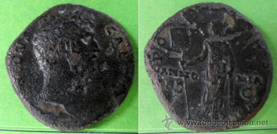 Monedas Imperio romano: AELIO, Sestercio, CAY.-16, MBC, Ae. Escasa - Foto 1