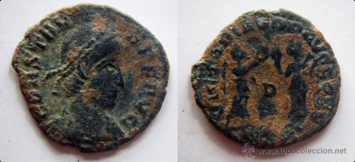 MONEDA ROMANA DEL EMPERADOR CONSTANTE LETRA D EN EL CAMPO (Numismática - Periodo Antiguo - Roma Imperio)