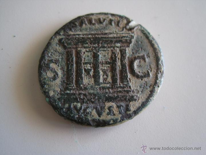 Monedas Imperio romano: As de Domiciano, Templo, Raro - Foto 2