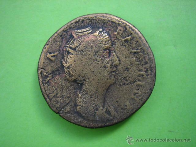 Monedas Imperio romano: SESTERCIO ROMANO DE Faustina Madre - Foto 1