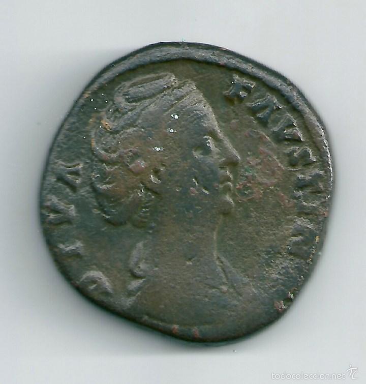 Monedas Imperio romano: Emperatriz Faustina La Mayor  1 Sestercio   NL226 - Foto 1